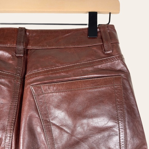 Vintage Y2K Chocolate Brown Leather Bootcut Pants Size 2 | The Gap - Picture 10 of 10